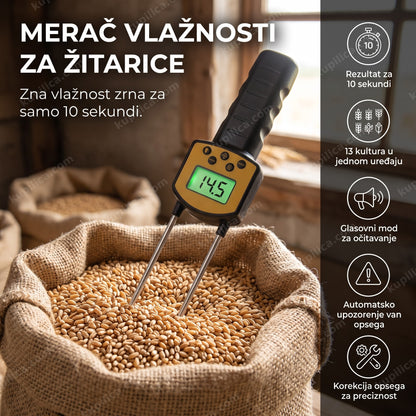 merač vlažnosti za žitarice sa sondom u džaku sa zrnom, benefiti proizvoda