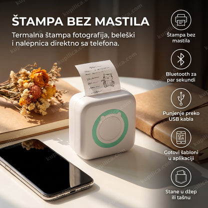 mini bluetooth štampač za telefon koji štampa fotografije i nalepnice bez mastila, benefiti proizvoda
