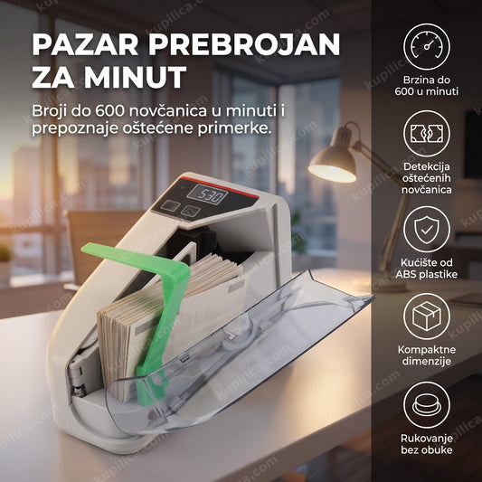 mini mašina za brojanje novčanica broji pazar u kancelariji, benefiti proizvoda