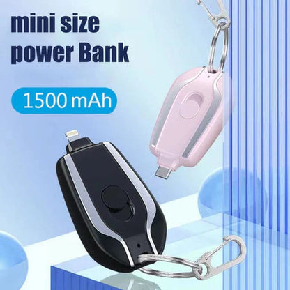 privezak punjač za telefon 1500 mAh u crnoj i roze boji