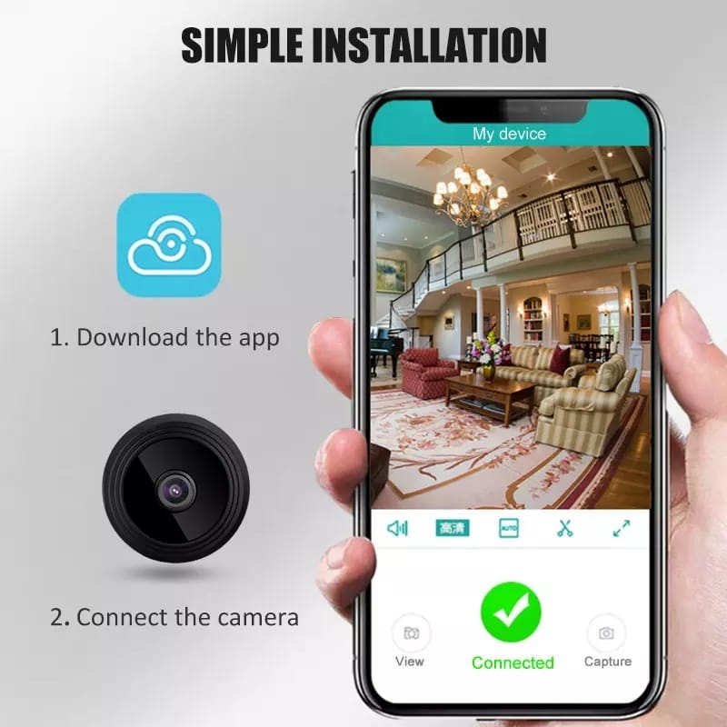 mini špijunska wifi kamera Full HD — detalj 3
