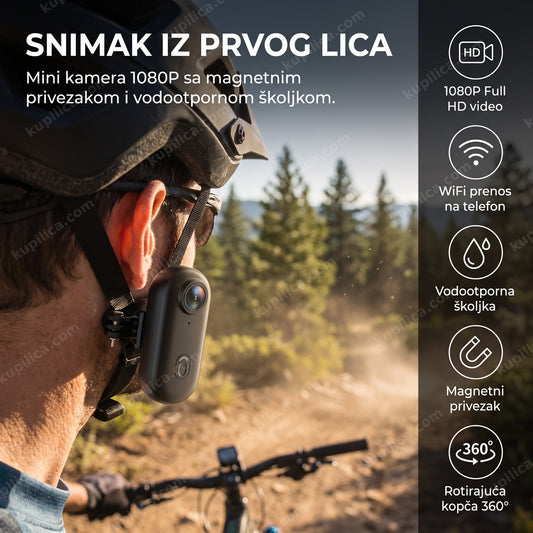 mini sportska kamera 1080p na biciklističkoj kacigi tokom vožnje, benefiti proizvoda