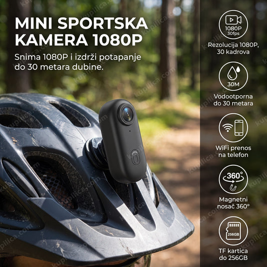 Mini sportska kamera pričvršćena na kacigu biciklista, benefiti proizvoda