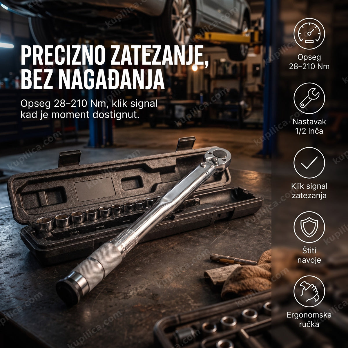 moment ključ 1/2 inča 28-210 Nm u auto servisu