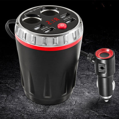 fm transmiter za auto sa 4 usb porta i LCD displejom u obliku šoljice