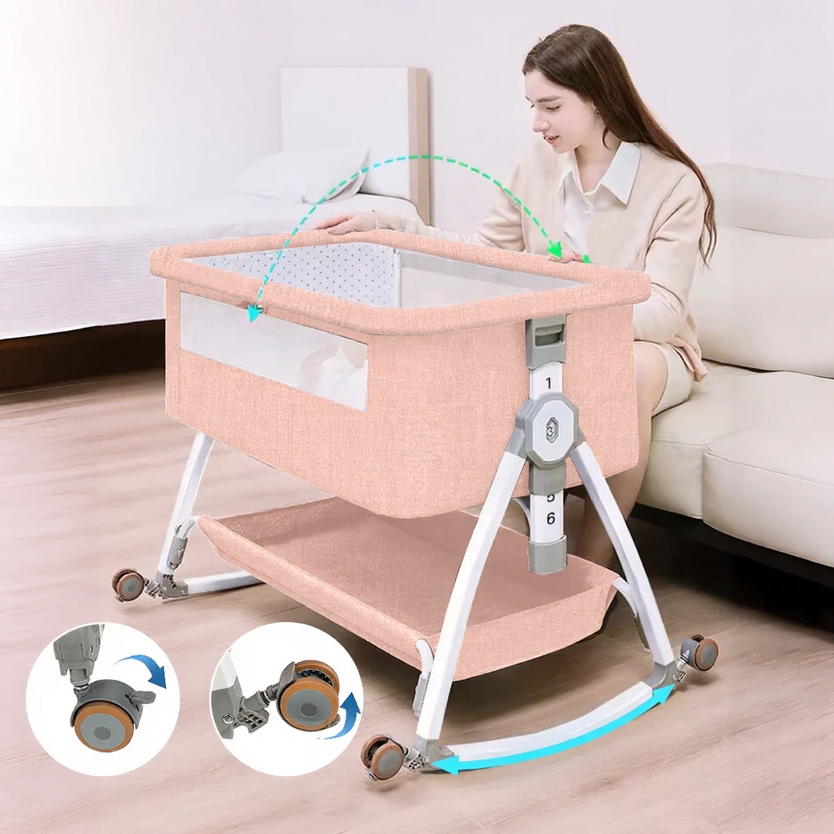 multifunkcionalni krevetac za bebe 6u1 — detalj 1