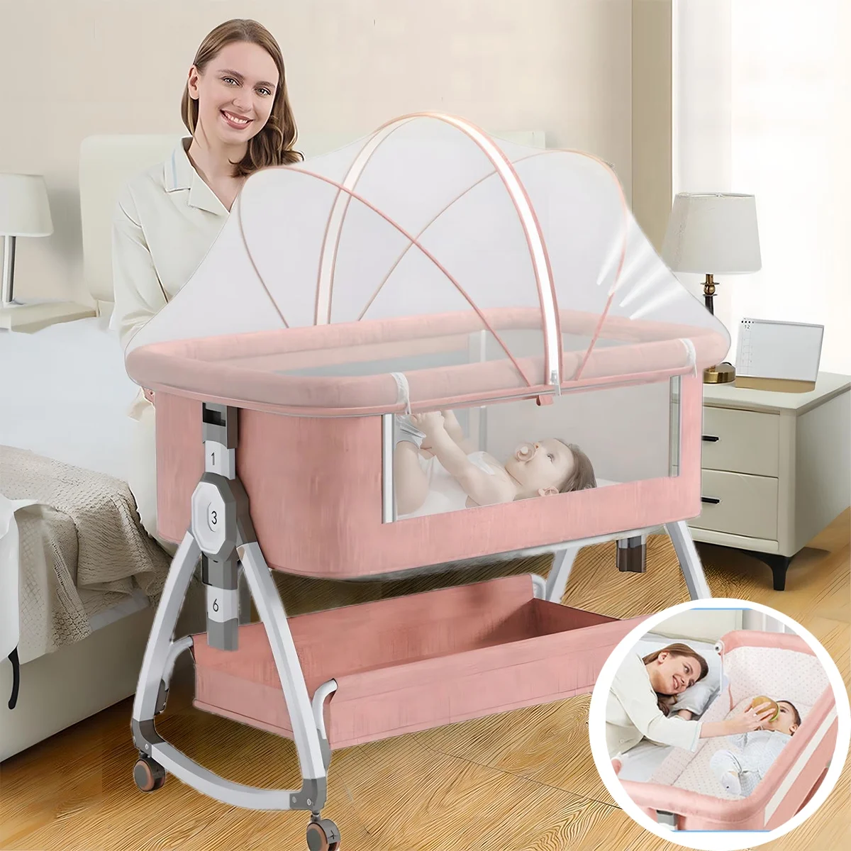 multifunkcionalni krevetac za bebe 6u1 — detalj 3