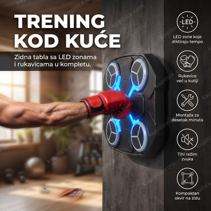 muzička tabla za boks sa LED zonama na zidu, benefiti proizvoda