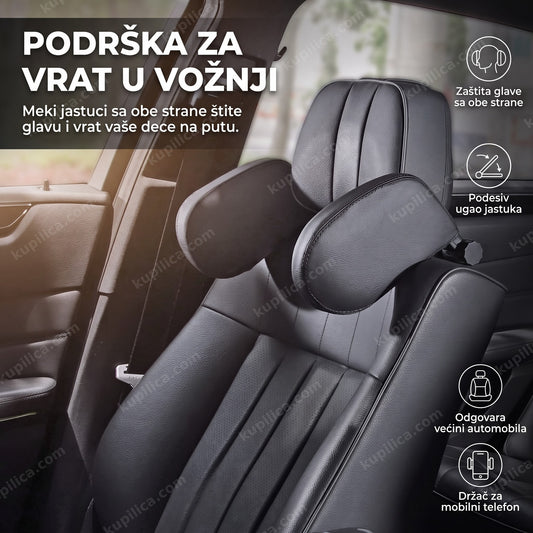 naslon za glavu za auto na sedištu automobila, prikaz benefita proizvoda