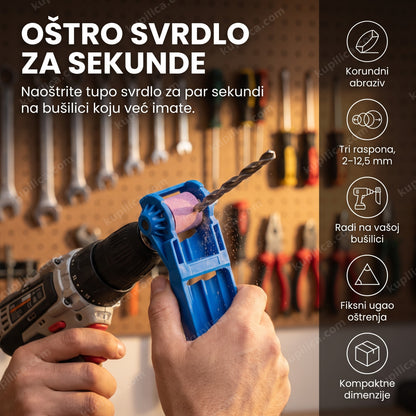 nastavak za oštrenje svrdla na bušilici u radionici, benefiti proizvoda
