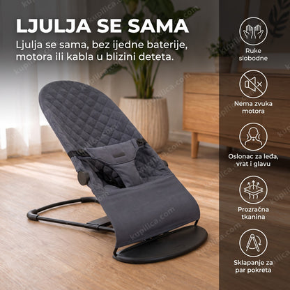 prazna lullybebe njihalica za bebe u dnevnoj sobi, benefiti proizvoda