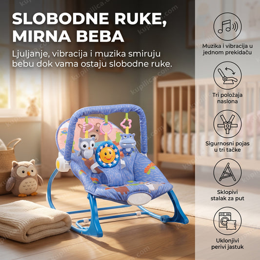 muzička njihalica za bebe sa vibracijom u dečijoj sobi, benefiti proizvoda