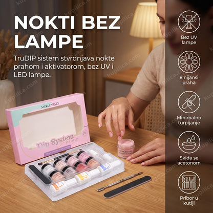 nokti bez lampe — dipovanje nokta u prah iz Nicole Diary TruDIP seta kod kuće, benefiti proizvoda