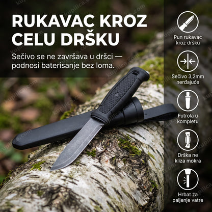 Nož za lov i kampovanje sa futrolom na brezovoj kori, benefiti proizvoda
