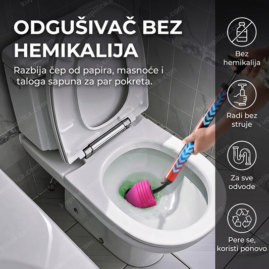 Ruka pumpa visokopritisni odgušivač za WC bez hemikalija u kupatilu, benefiti proizvoda
