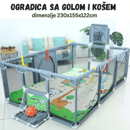 ogradica za bebe sa košem i golom — detalj 1