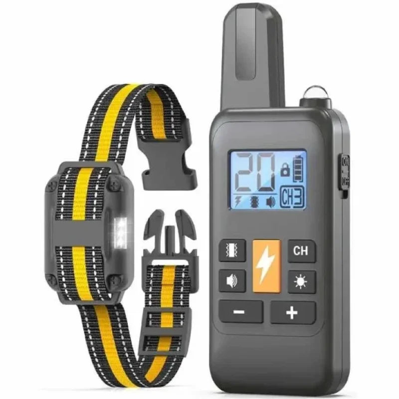 ogrlica za dresuru pasa DTC-800 — prijemnik i daljinski upravljač sa LCD ekranom