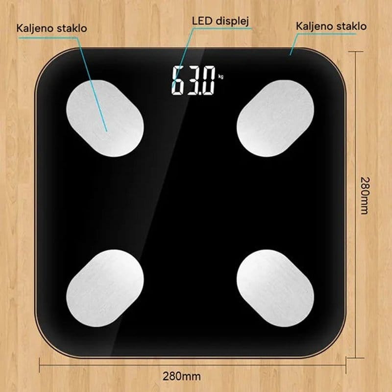 pametna vaga bluetooth 17 parametara — detalj 1