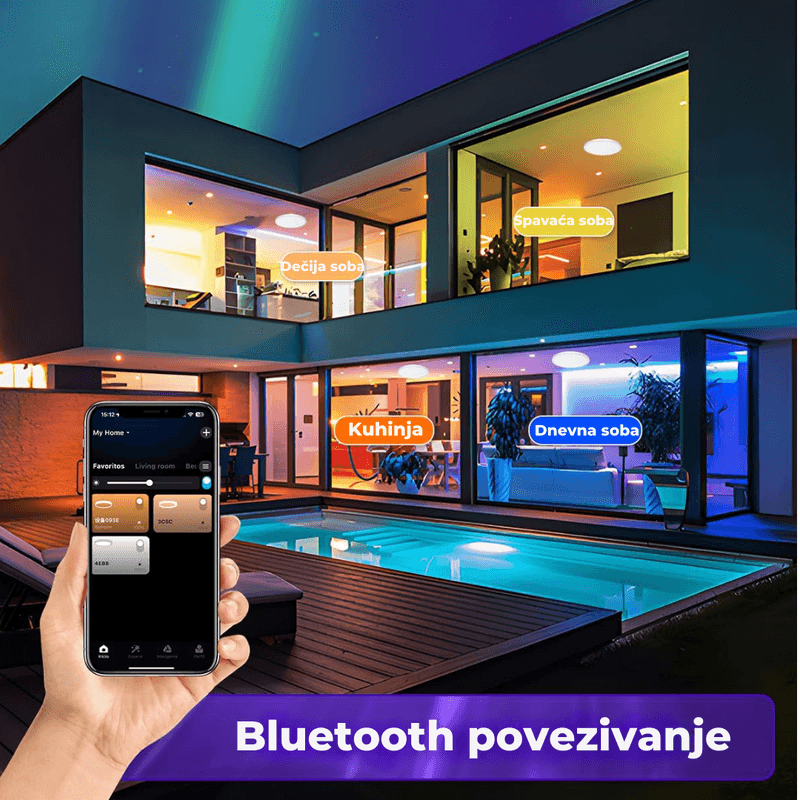 pametna led plafonjera sa daljinskim — detalj 2