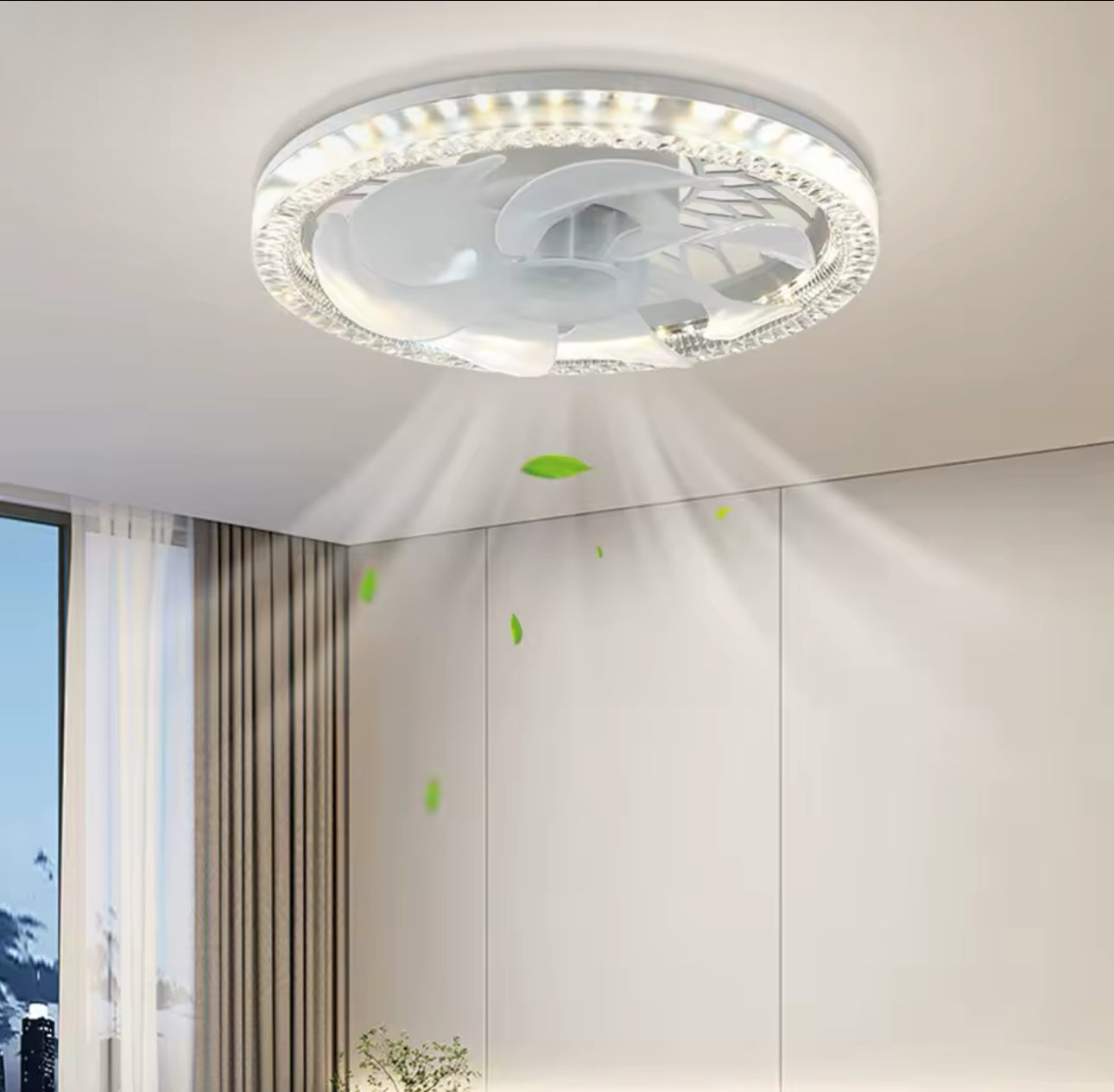pametni luster ventilator sa LED svetlom — pregled