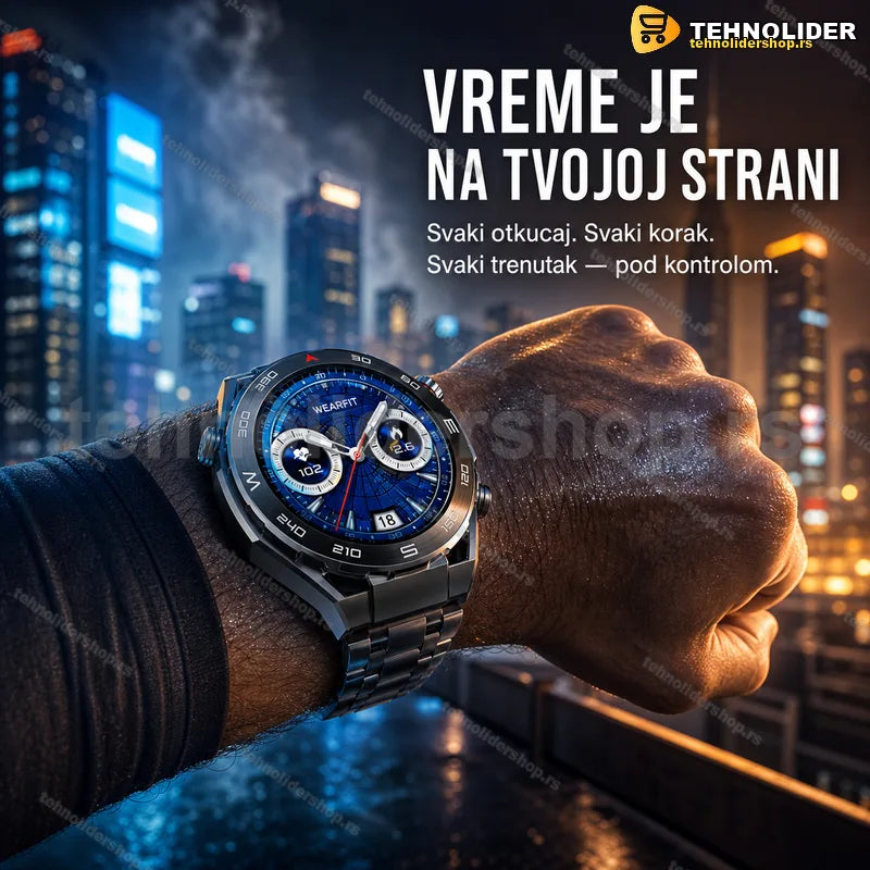 pametni sat HW5 sa ekranom 1,52 inča na ruci