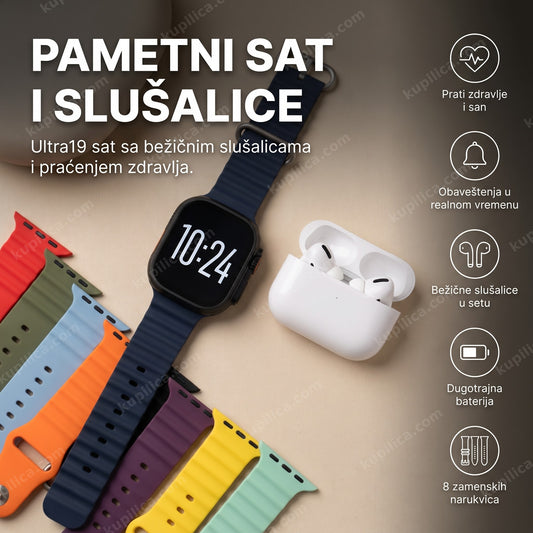 ultra19 pametni sat sa bežičnim slušalicama, benefiti proizvoda