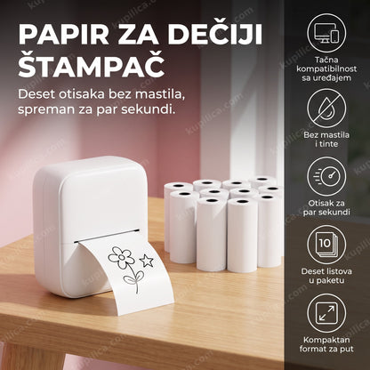 rolne termalnog papira za dečiji štampač sa jednostavnim crtežom, benefiti proizvoda