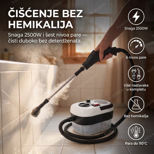 paročistač čisti pločice u kupatilu bez hemikalija, benefiti proizvoda
