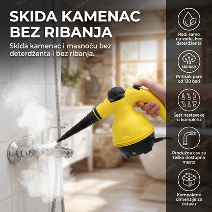 paročistač visokog pritiska žuti - čišćenje kamenca parom u kupatilu - benefiti proizvoda