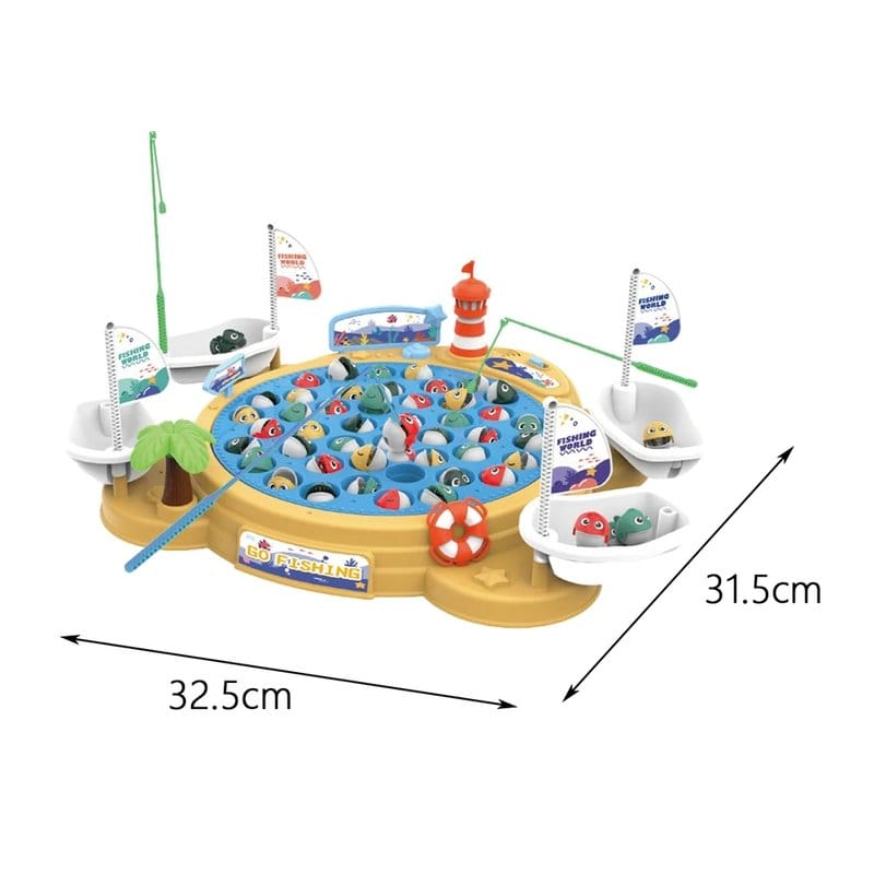 pecanje ribica veliki set 45 ribica - dimenzije igre 32,5 x 31,5 cm
