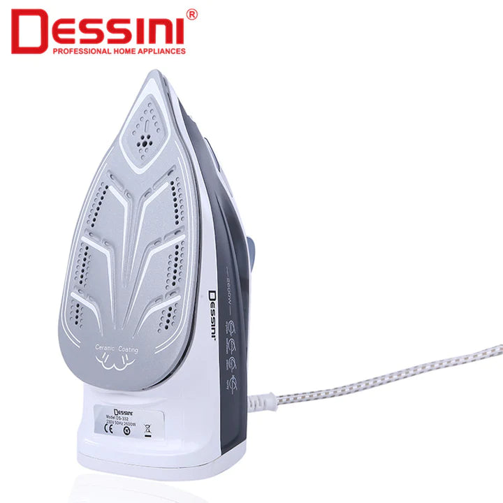 keramička ploča pegle Dessini DS-332 sa otvorima za paru i natpisom Ceramic Coating