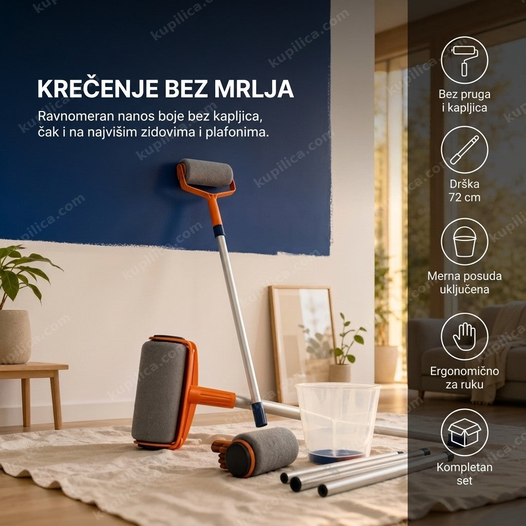 Pintar Facil valjak za krečenje sa aluminijumskom drškom i mernom posudom