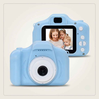 plavi dečiji digitalni fotoaparat — pregled