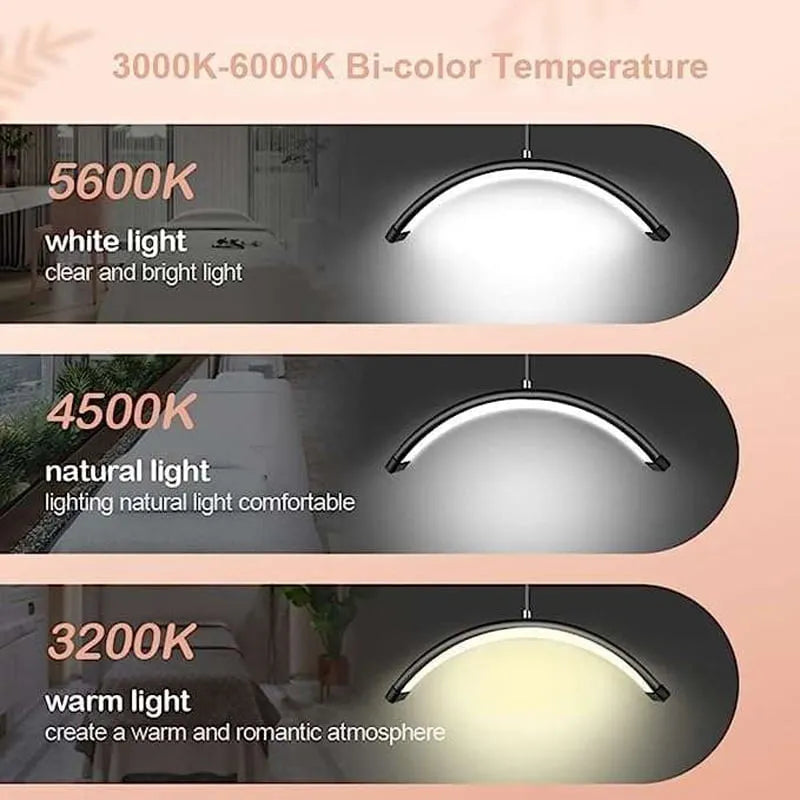 držač za telefon ugrađen na podnu lampu polumesec