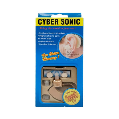 prednja strana kutije Cyber Sonic sa opisom karakteristika na engleskom