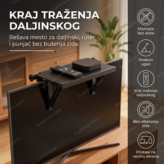 polica za tv i monitor sa daljinskim i ruterom u dnevnoj sobi, benefiti proizvoda