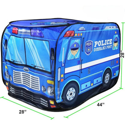 prikaz dimenzija 44x28x28 inča plavog šatora policijskog vozila