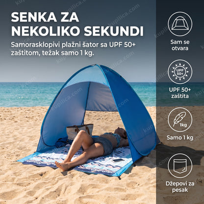 Pop up šator za plažu 165x145 cm sa UPF 50+ zaštitom