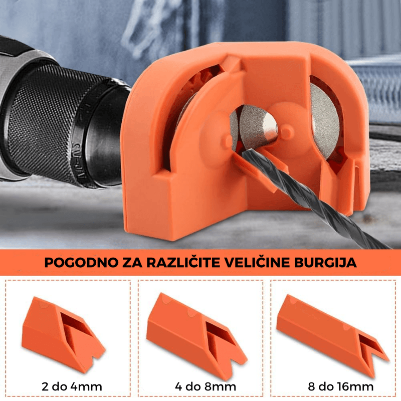 oštrač burgija prilagodljiv veličinama od 2 do 16 mm