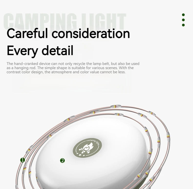 prenosiva kamp led lampa 2000mah — detalj 2
