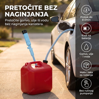 prenosiva pumpa za pretakanje goriva pored automobila, benefiti proizvoda