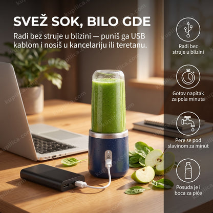 prenosivi blender sokovnik na usb punjenje sa svežim sokom, benefiti proizvoda