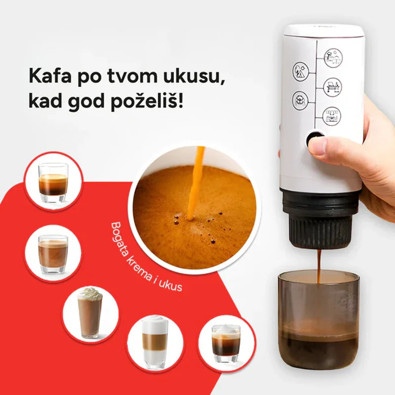 prenosivi espresso aparat bez struje — detalj 2