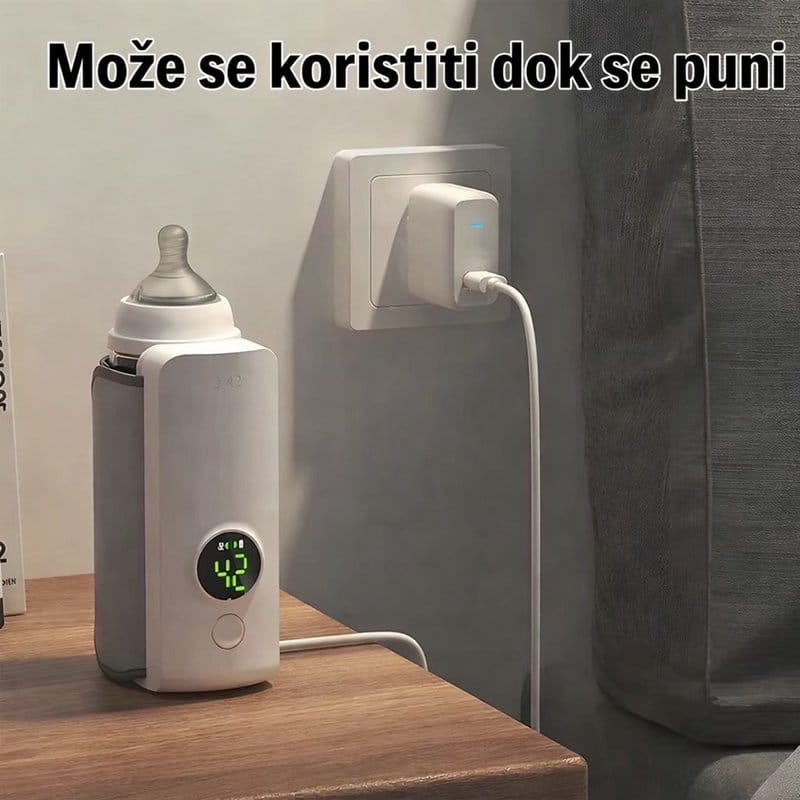 prenosivi grejač za flašice sa baterijom — detalj 1