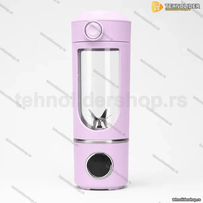 prenosivi mini blender za smoothie u svetlo ljubičastoj boji, izolovan na belo