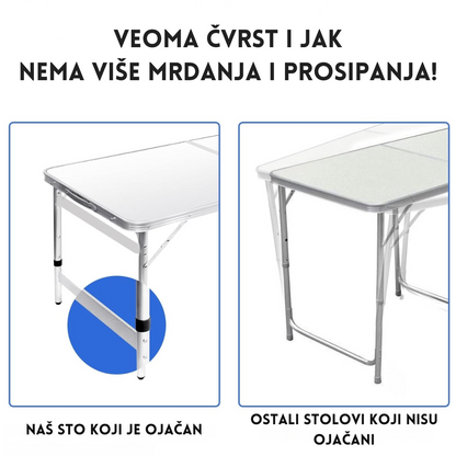 prenosivi sto sa stolicama na livadi za picnic