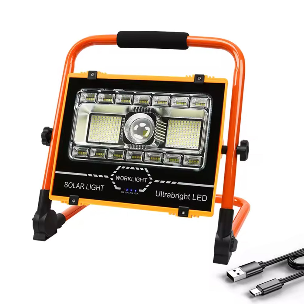 prenosivi solarni LED reflektor 100W — pregled uređaja