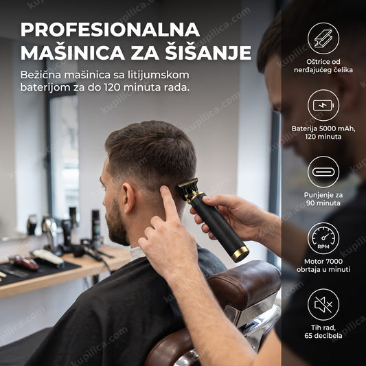 Profesionalna mašinica za šišanje sa litijumskom baterijom u frizerskom salonu, benefiti proizvoda