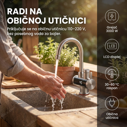 Protočna slavina RY-008 sa grejačem 3000 W i LCD displejem