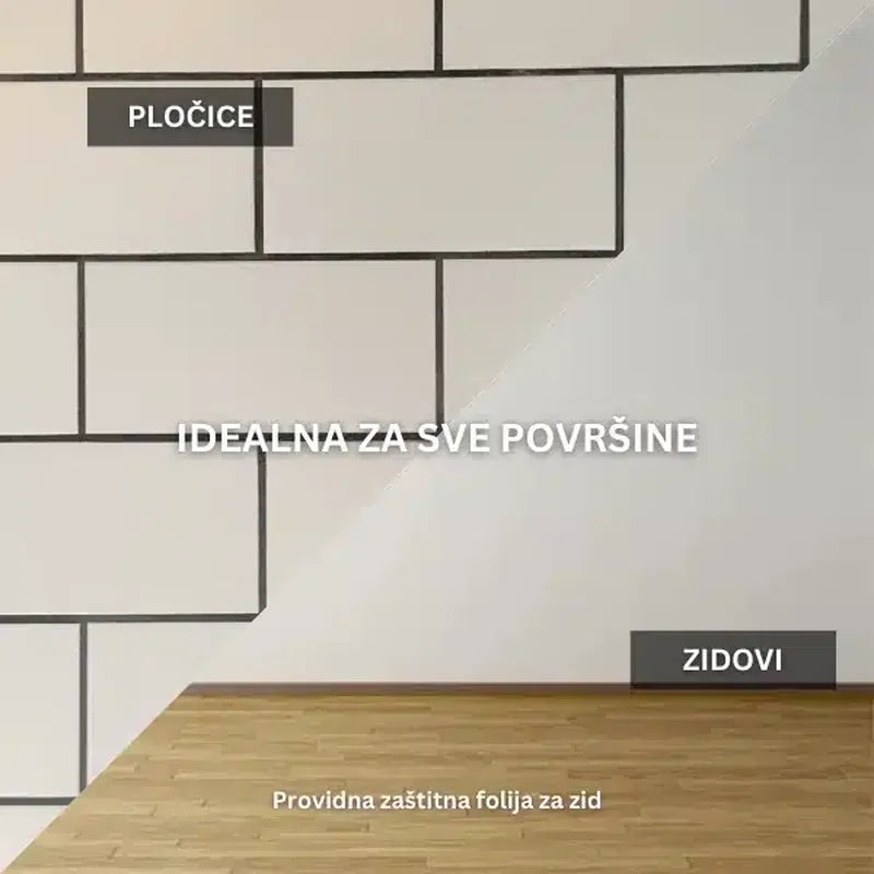 Ilustracija folije pogodne i za pločice i za obične zidove